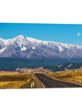 中亚阿尔泰山脉风景山水雪山房间客厅背景墙帆布无框画装饰挂画