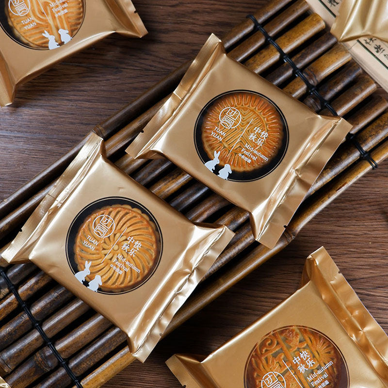 2025中秋加厚月饼包装袋100g125g经典老五仁黑芝麻红豆沙板栗包装