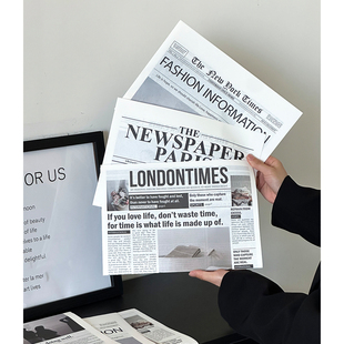 报纸拍照道具文艺复古氛围感艺术装饰摆件短剧摄影道具仿真书