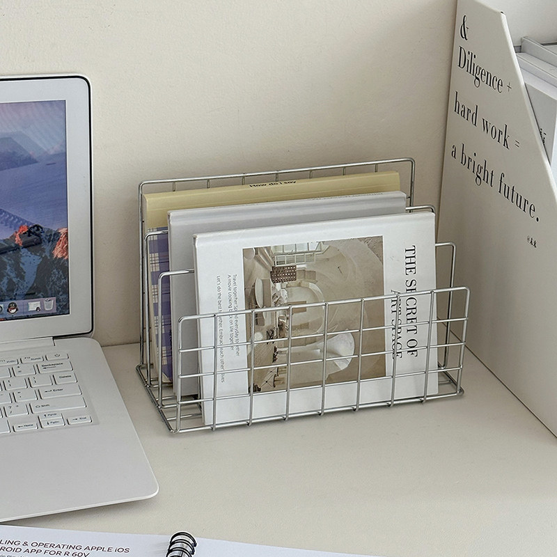 书架收纳架办公室桌面置物架铁艺金属简易ins杂志桌上简约小书架,收纳整理,整理架/置物架/收纳架,淘宝优惠券,粉丝福利购,淘宝优惠卷