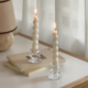 透明玻璃烛台家居装 浮雕 饰桌面摆件浪漫氛围灯蜡烛台烛光晚餐法式
