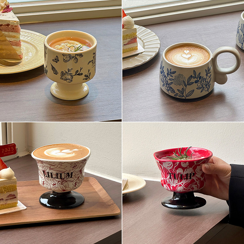 ins风杯子陶瓷马克杯女办公室水杯咖啡杯家用喝水伴手礼生日礼物