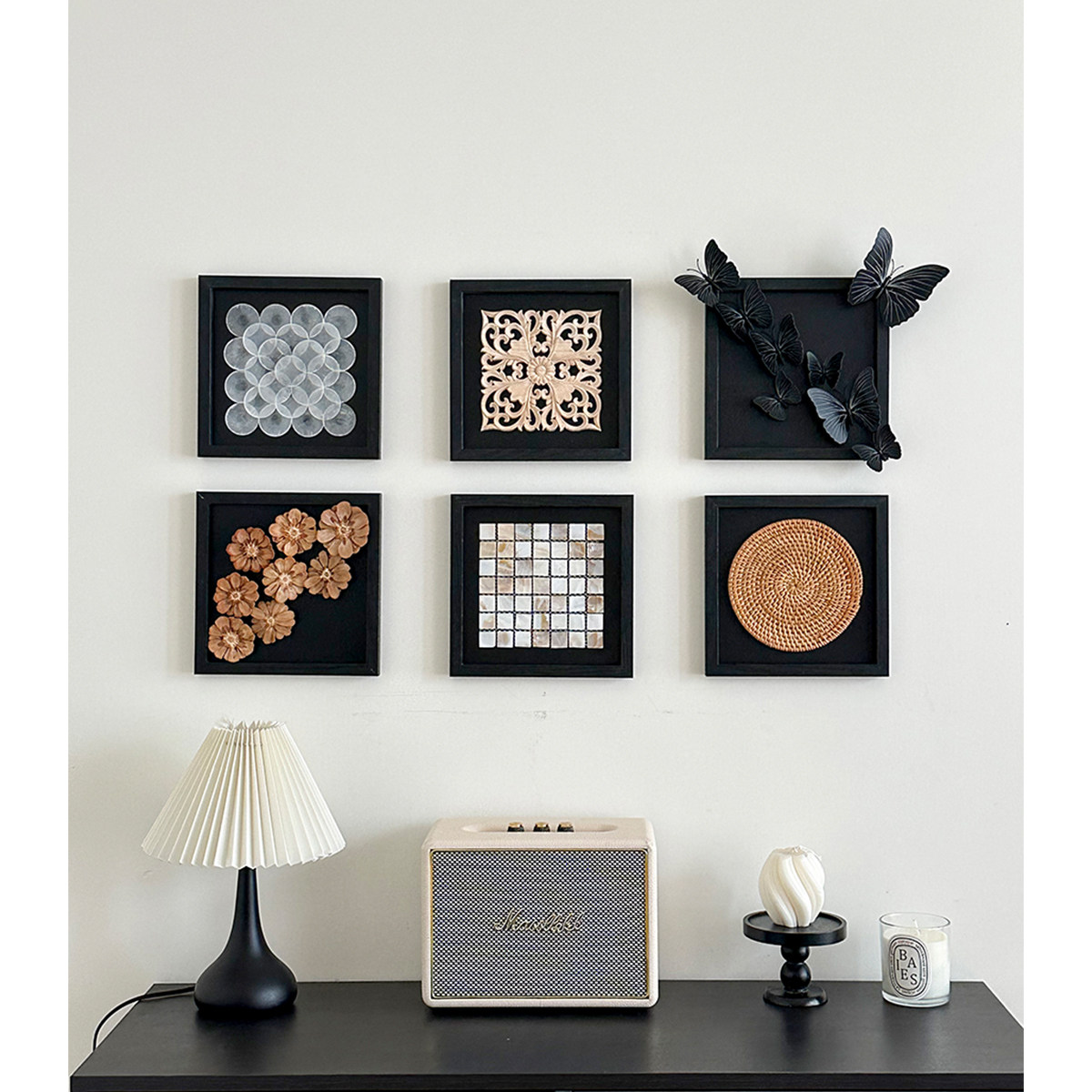 中古风装饰画组合墙面装饰艺术壁画相框手工diy自制木质客厅挂画