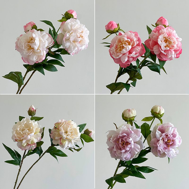 吃瓜少女仿真花芍药新中式大牡丹假花装饰假花摆设客厅花瓶插花