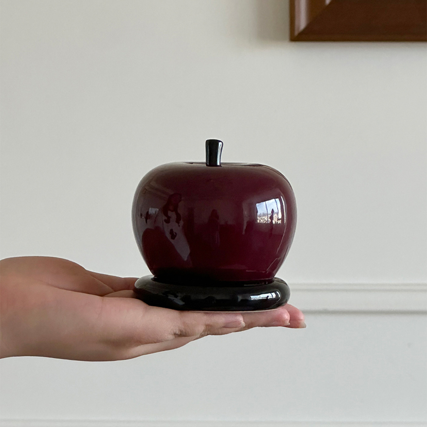 中古创意苹果陶瓷摆件高颜值平安果牙签盒小众桌面客厅餐桌装饰品,家居饰品,装饰摆件,淘宝优惠券,粉丝福利购,淘宝优惠卷