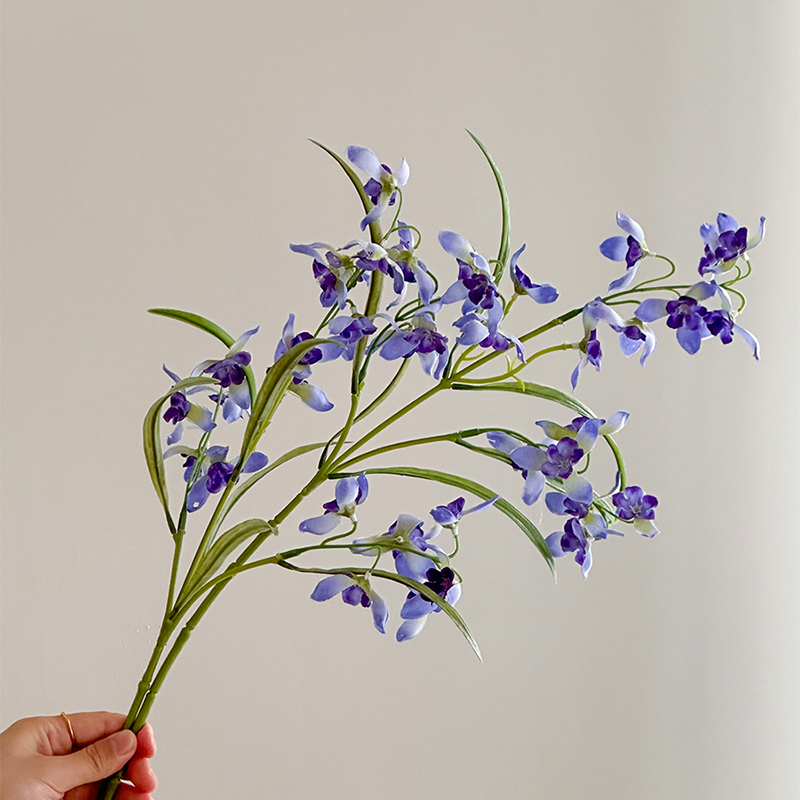 高级仿生花小翠兰仿真花花艺摆件假花装饰客厅茶几卧室装饰花桌花