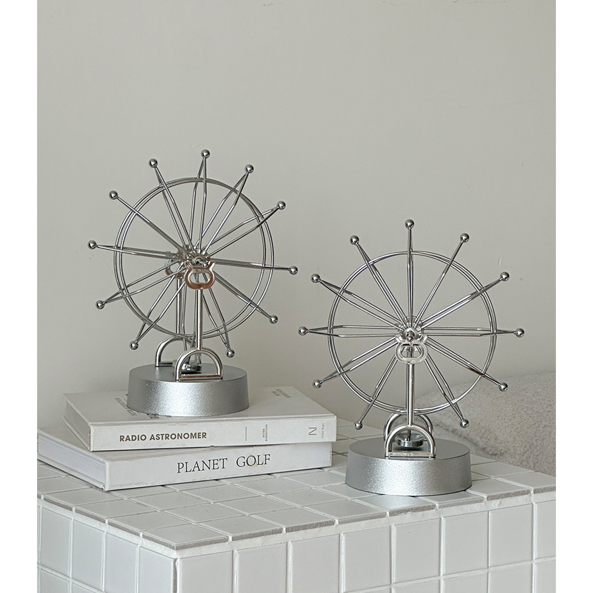 韩系高级感旋转摩天轮摆件桌面装饰摆件摄影棚拍照道具布景办公室,家居饰品,装饰摆件,淘宝优惠券,粉丝福利购,淘宝优惠卷