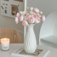 洋牡丹假花仿真花摆设高档装 饰客厅花艺花束摆件餐桌花瓶玫瑰插花