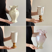 复古高级感陶瓷花瓶摆件设计感小众水养插花鲜花客厅餐桌家用装 饰