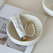 陶瓷收纳盘香薰托盘首饰展示盘玄关杂物收纳高级感桌面装 饰摆件