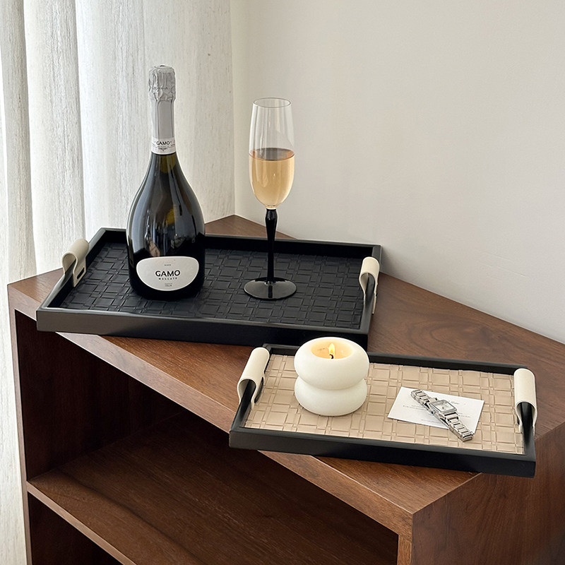 客厅桌面首饰摆件钥匙玄关收纳盒皮革香薰托盘高级感家用装饰摆件,家居饰品,装饰摆件,淘宝优惠券,粉丝福利购,淘宝优惠卷