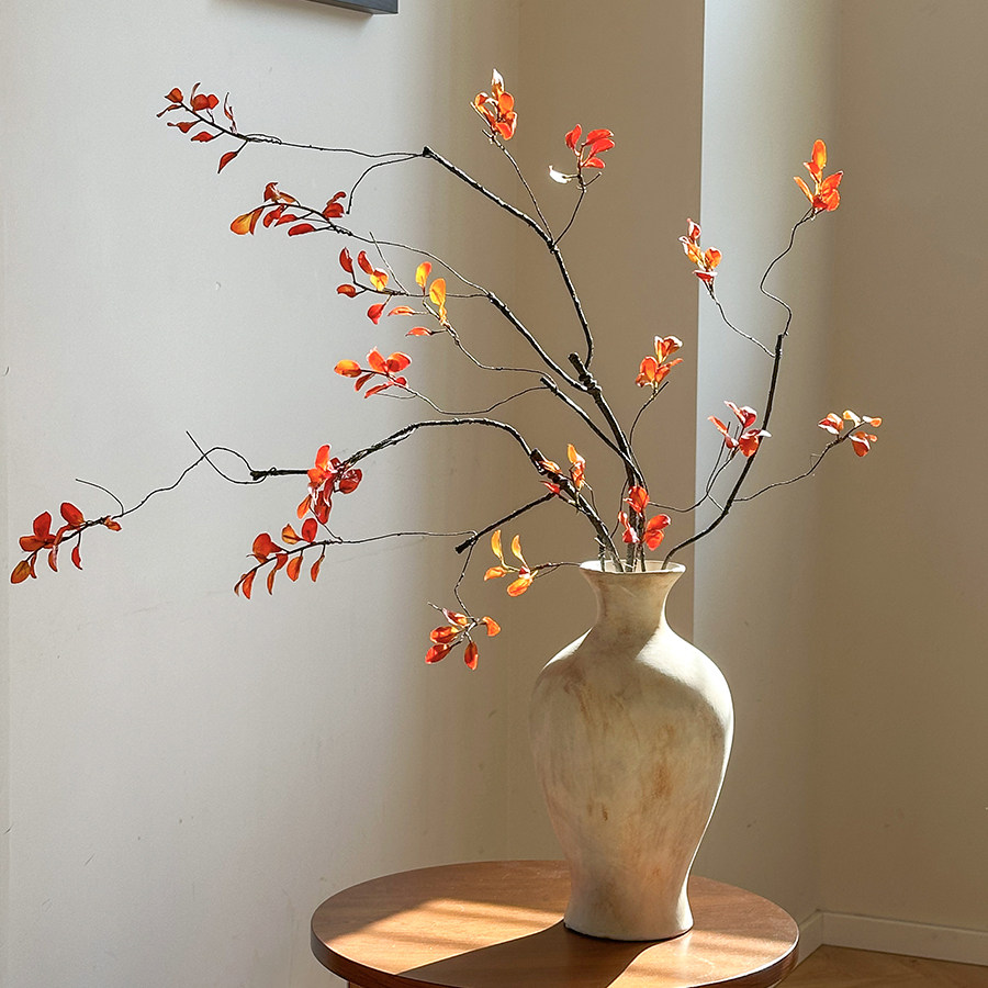 中式风陶瓷花瓶假花仿真花装饰品客厅餐桌玄关摆件创意设计感花艺