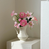 粉色花束假花仿真花摆设高级感逼真客厅插花花瓶装 饰花艺摆件小花