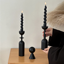 饰摆设 法式 木质烛台蜡烛摆件轻奢高档创意家居客厅复古高级烛台装