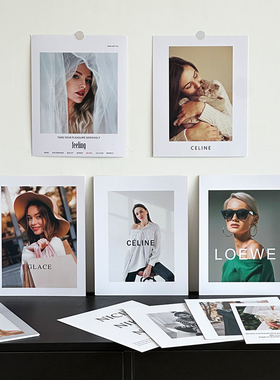 ins风时尚人物杂志卡片拍照道具复古网红装饰品摆件摄影背景布置