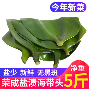 5斤装 荣成盐渍海带头海带根丝片结厚新鲜昆布半干货 亏本冲量