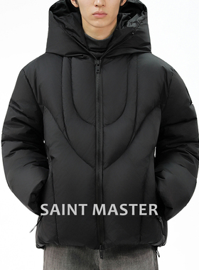 SAINT MASTER ＂黯羽＂RO暗黑解构风格带帽90鸭绒男女冬款羽绒服