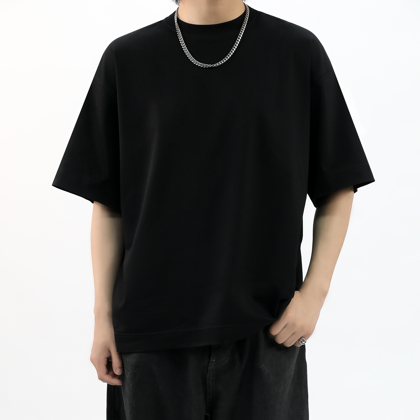 SAINTMASTER半袖宽松纯棉T恤