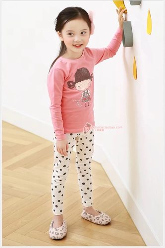 折扣现货韩国儿童内衣puco家居服可爱全棉卡通棉柔儿童睡衣女宝
