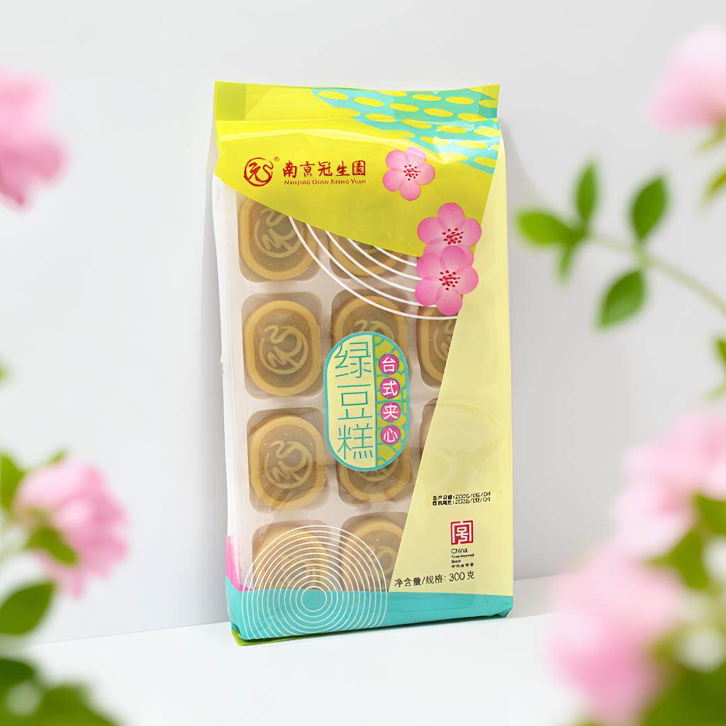 南京冠生园台式夹心绿豆糕端午麻油绿豆糕传统小吃糕点方便速食品