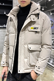 棉衣男冬季韩版连帽工装羽绒棉服加厚保暖棉袄男外套M98-P75，男装棉衣，星座509