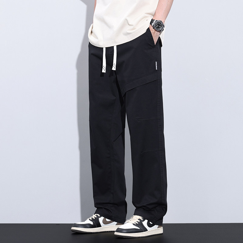 新款宽松休闲裤子秋冬美式阔腿长裤男士直筒工装裤男款M2401-P50,男装工装外套,星座509