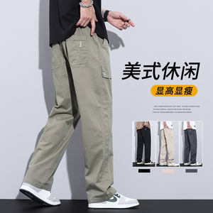 主推工装冲锋裤男秋冬纯棉日系潮牌宽松直筒休闲长裤子M2402-P50图片