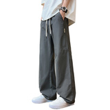 美式复古男裤子纯棉高街休闲裤春季潮宽松直筒工装长裤Z2523-P50，男装休闲裤，星座509