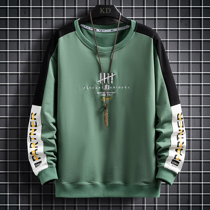 2021春季新款圆领卫衣男士韩版潮流宽松百搭外套上衣服TY553-P40图片