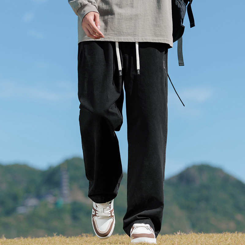 秋冬新款休闲裤男纯棉直筒宽松大码裤工装裤长裤耐磨Z2301-P50,男装休闲裤,星座509
