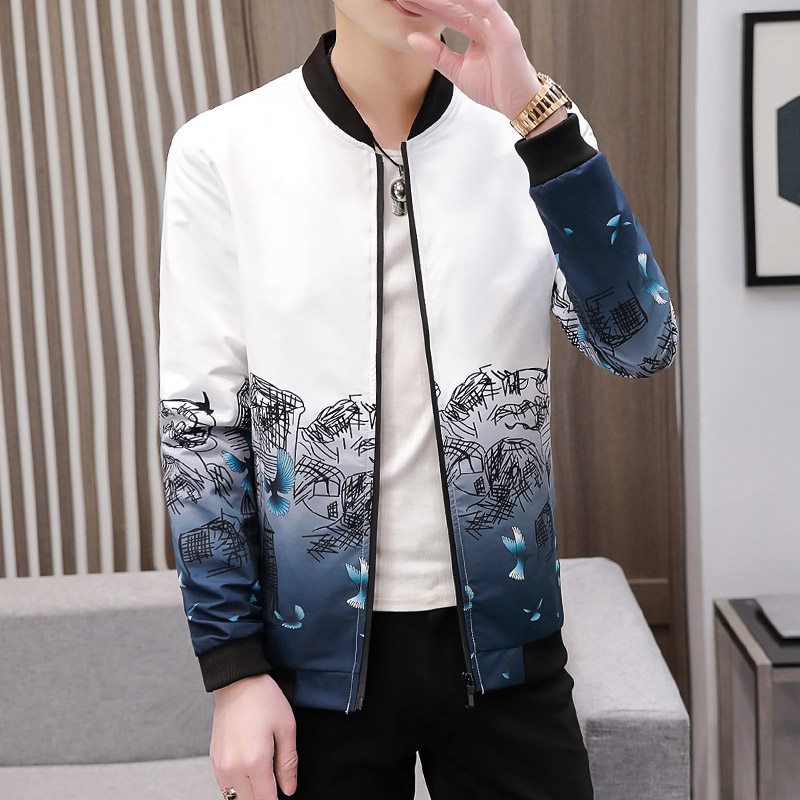 棒球领外套男士春季2021新款韩版潮流帅气衣服潮牌夹克TY2607-P40图片
