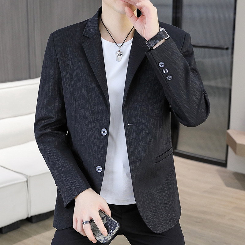 男装春秋季新款中年休闲男士西服外套单件修身小西装上衣YZ08-P80,男装西服套装,星座509