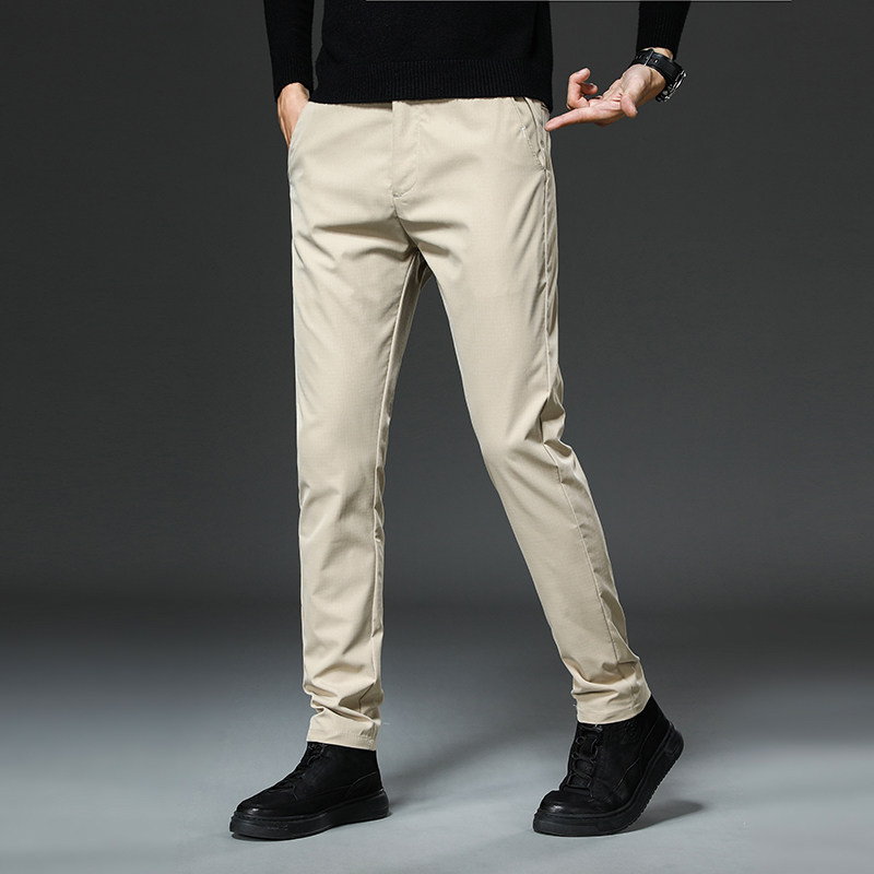 休闲裤男士宽松直筒长裤子男秋冬新款潮牌弹力大码男C9118中厚P35，男装休闲裤，星座509