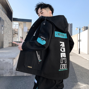 春季工装外套男士韩版拼色宽松夹克百搭休闲外套DS215-P65图片