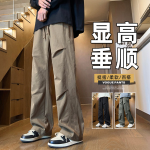 伞兵工装裤男秋季新款宽松直筒美式男生休闲潮牌长裤Z9855-P45图片