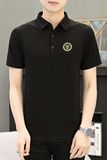 夏季Polo衫男士短袖T恤潮流绣花上衣服翻领修身打底衫ST011-P30，男装Polo衫，星座509