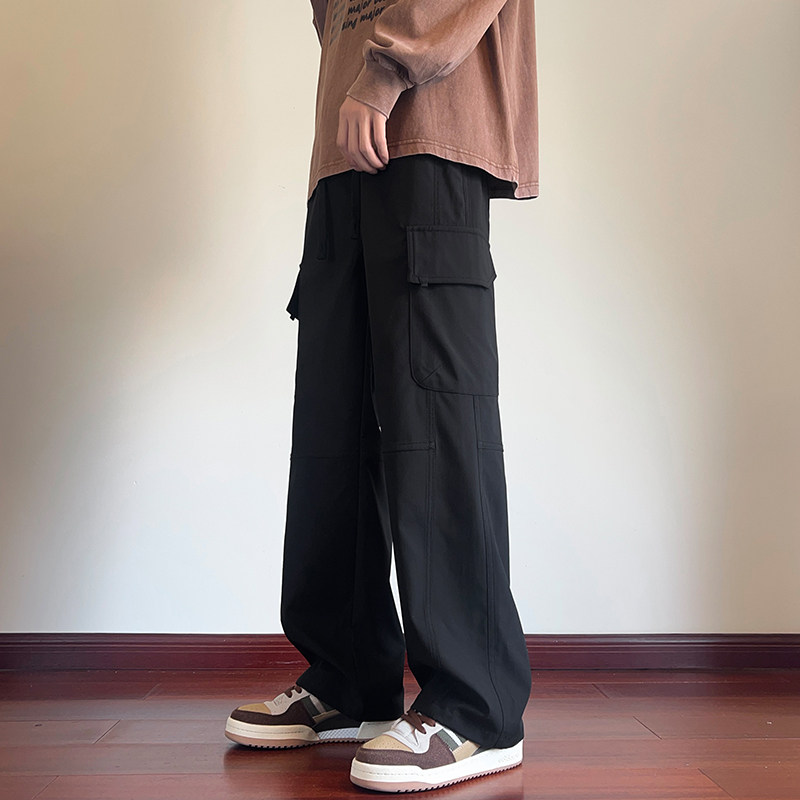 秋季美式潮牌工装裤子男宽松直筒伞兵裤运动休闲长裤子Z9810-P50,男装工装外套,星座509