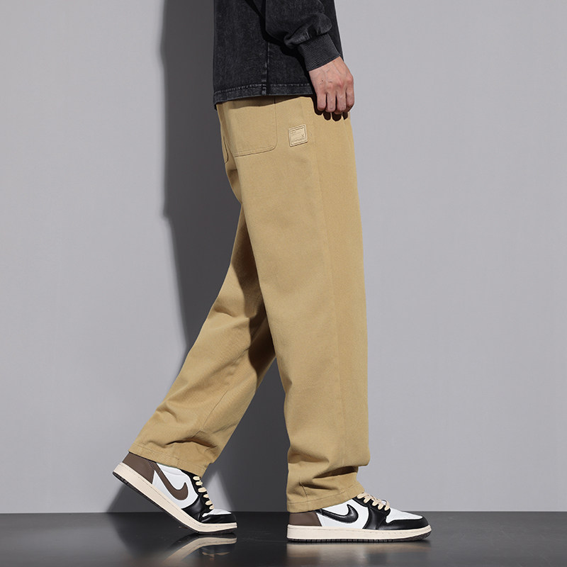 日系工装裤子男秋冬纯棉美式潮牌vibe直筒宽松休闲长裤Z2328-P50,男装休闲裤,星座509
