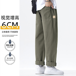 直筒工装阔腿裤男2026新款男生简约百搭休闲裤子男秋季Z2328-P50图片