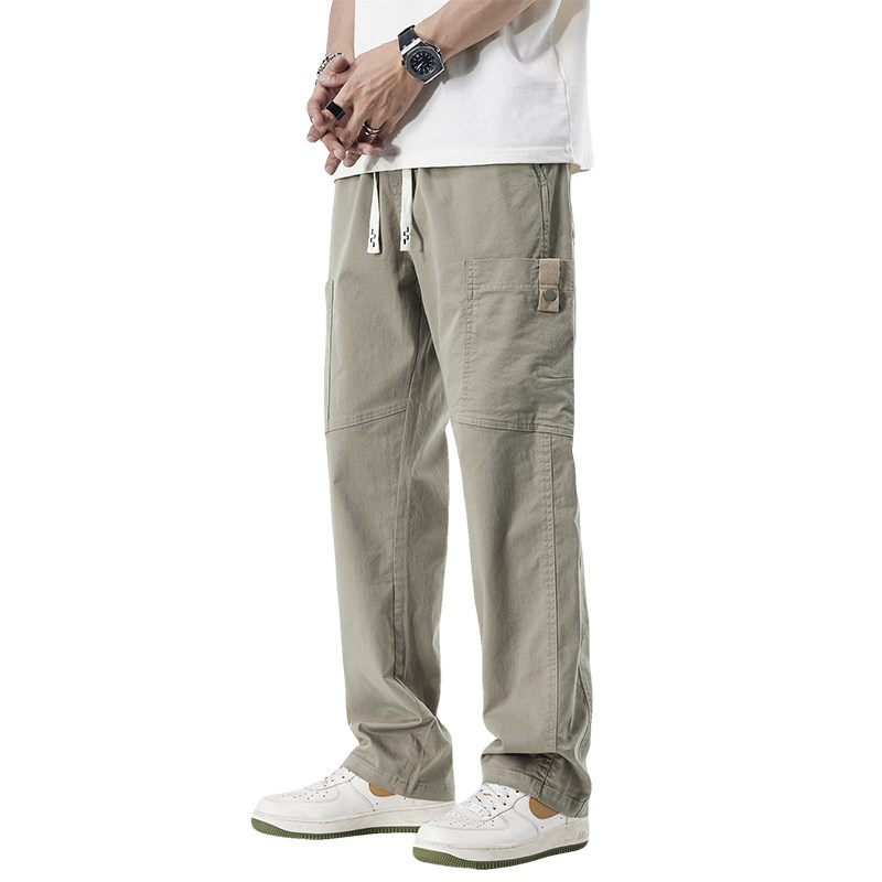 日系机能工装裤男春夏季新款男生宽松直筒阔腿休闲长裤M2403-P55,男装休闲裤,星座509