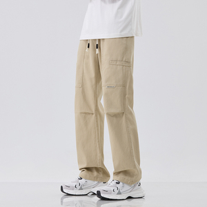 美式痞帅工装裤男士秋冬宽松潮牌男生休闲长裤直筒裤子Z9852-P50图片