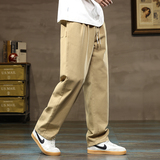 直筒工装阔腿裤男2025新款男生简约百搭休闲裤子男夏季Z2328-P50，男装工装外套，星座509