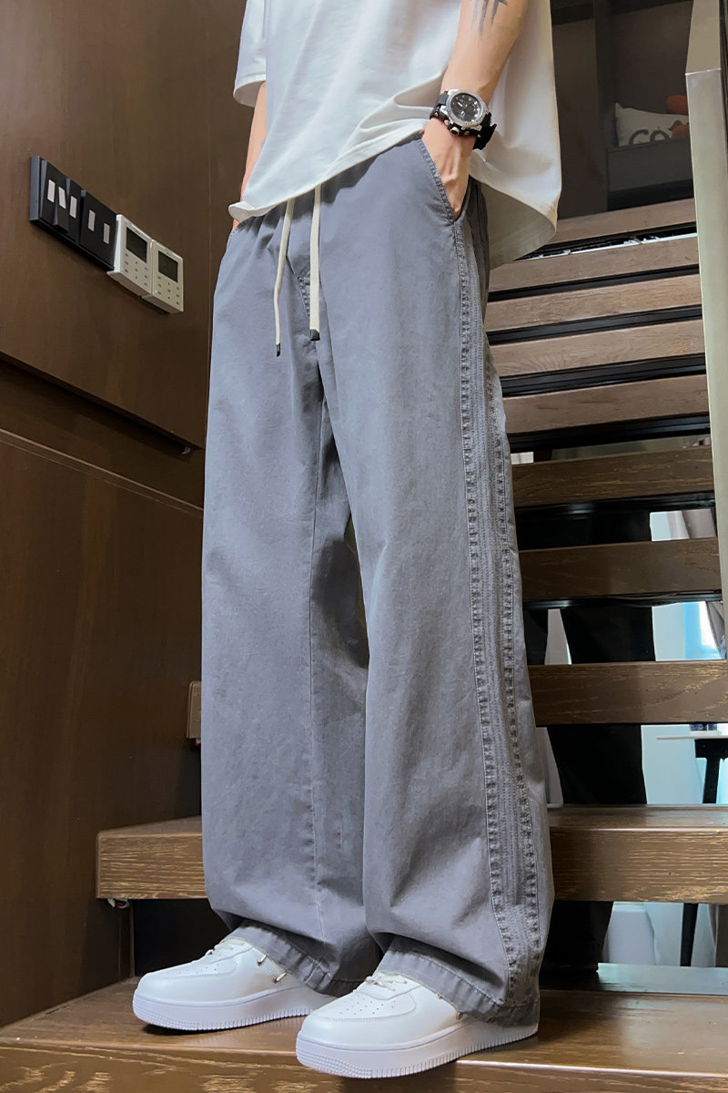 美式潮牌阔腿休闲裤男士cleanfit秋冬垂感复古直筒裤子Z2510-P50图片