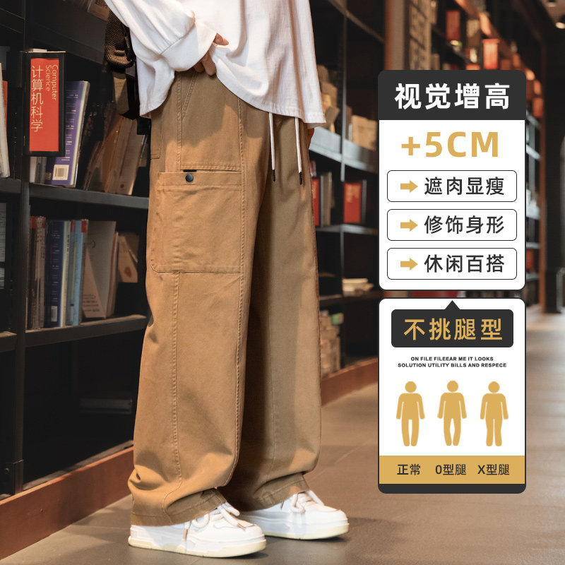 休闲裤男工装裤秋冬天美式男生休闲裤直筒裤男款运动裤Z2345-P50图片