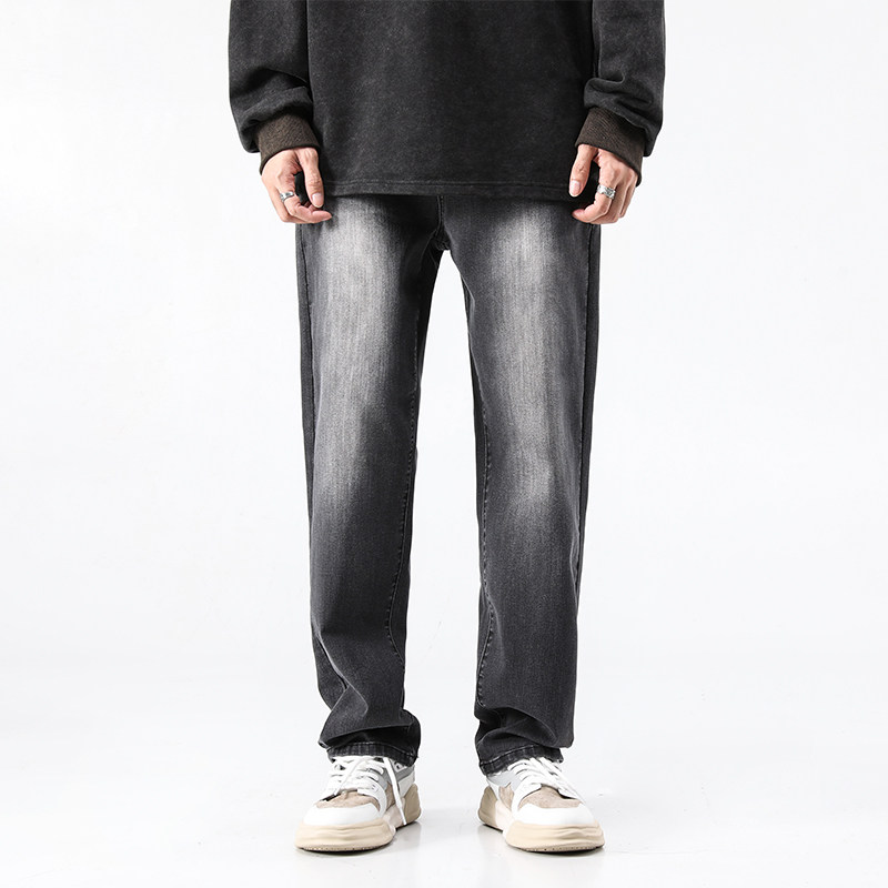 春季水洗直筒牛仔裤男休闲潮牌日系复古韩版潮流宽松裤子YZ89-P50，男装牛仔裤，星座509