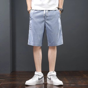 短裤男夏季宽松薄款透气痞帅莱赛尔休闲五分中裤潮Z8862-P40
