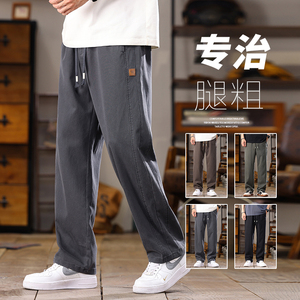 直筒休闲裤男士秋季2024新款男裤宽松阔腿潮流男款裤子Z2346-P45图片