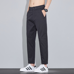 棉弹9分休闲裤男秋季薄款2026新款宽松秋天冰丝九分裤子Z2554-P45图片