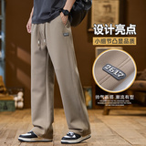oversize裤子男生秋季直筒垂感拖地裤vibe美式高街休闲Z9868-P40，男装休闲裤，星座509