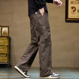 伞兵工装裤男美式复古时尚潮牌阔腿拖地裤休闲百搭长裤Z9857-P50，男装休闲裤，星座509